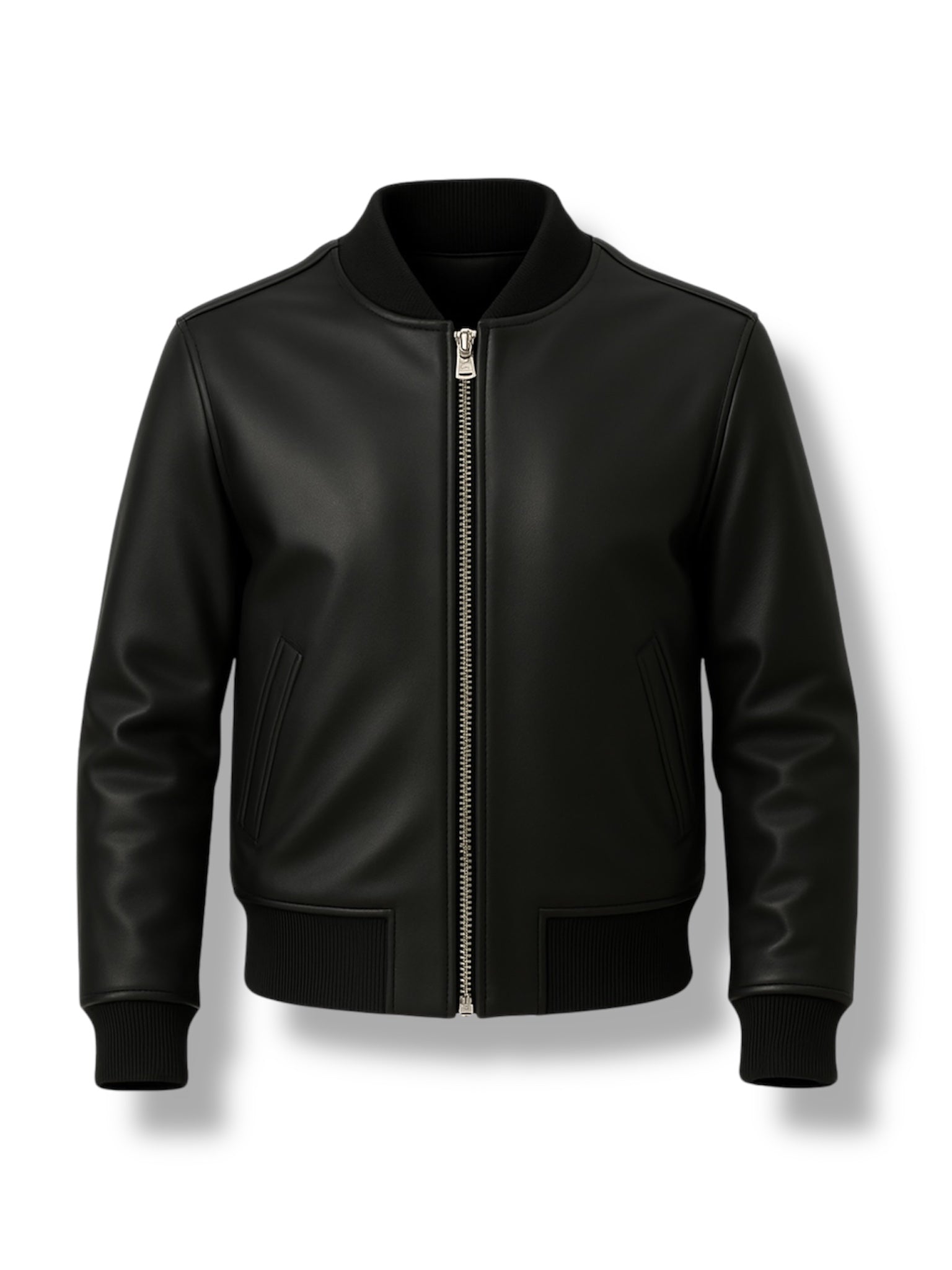 NOIR – Black Bomber Leather Jacket