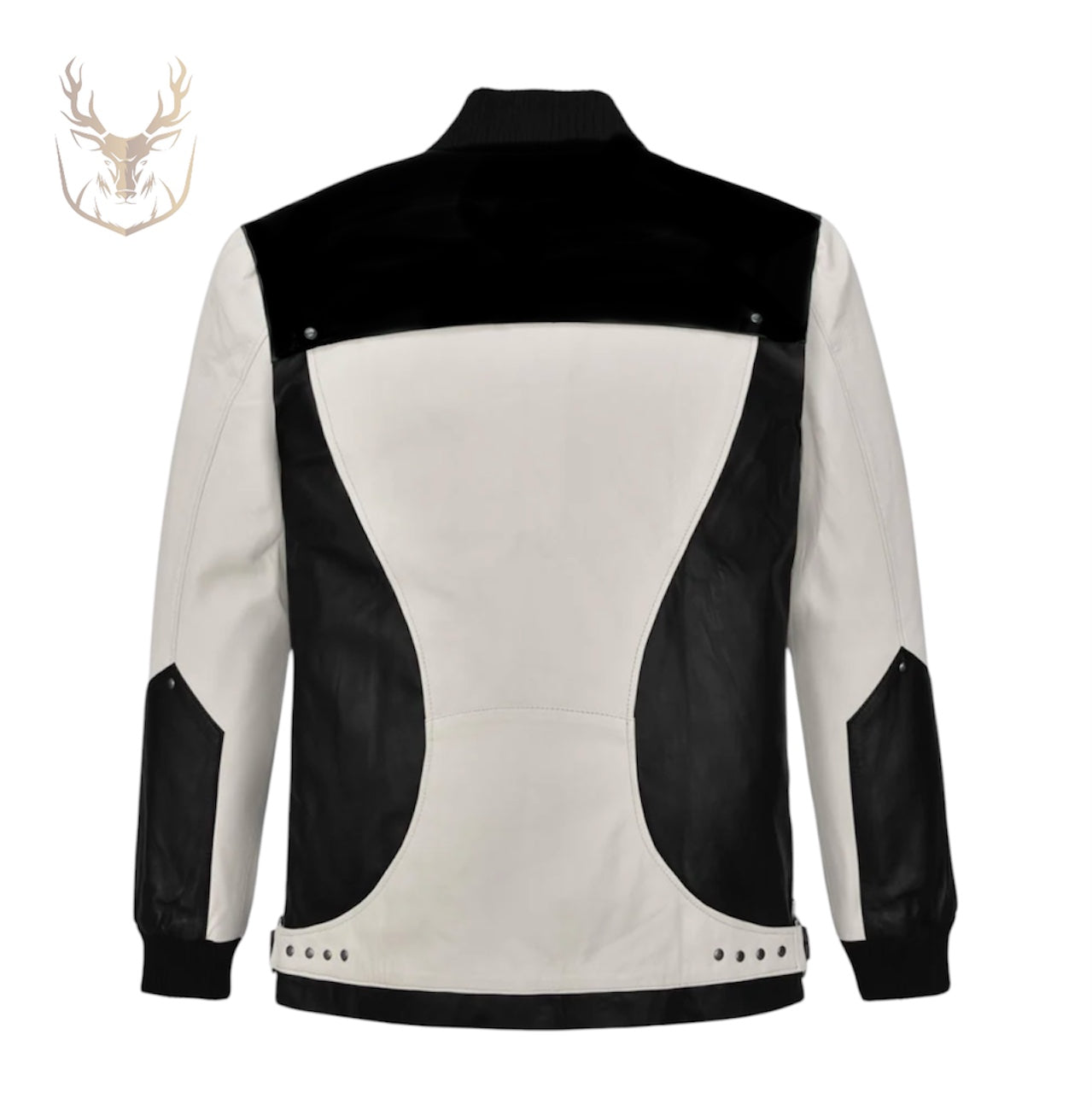 LuxeAura’s White N Black Bomber Jacket For Men.