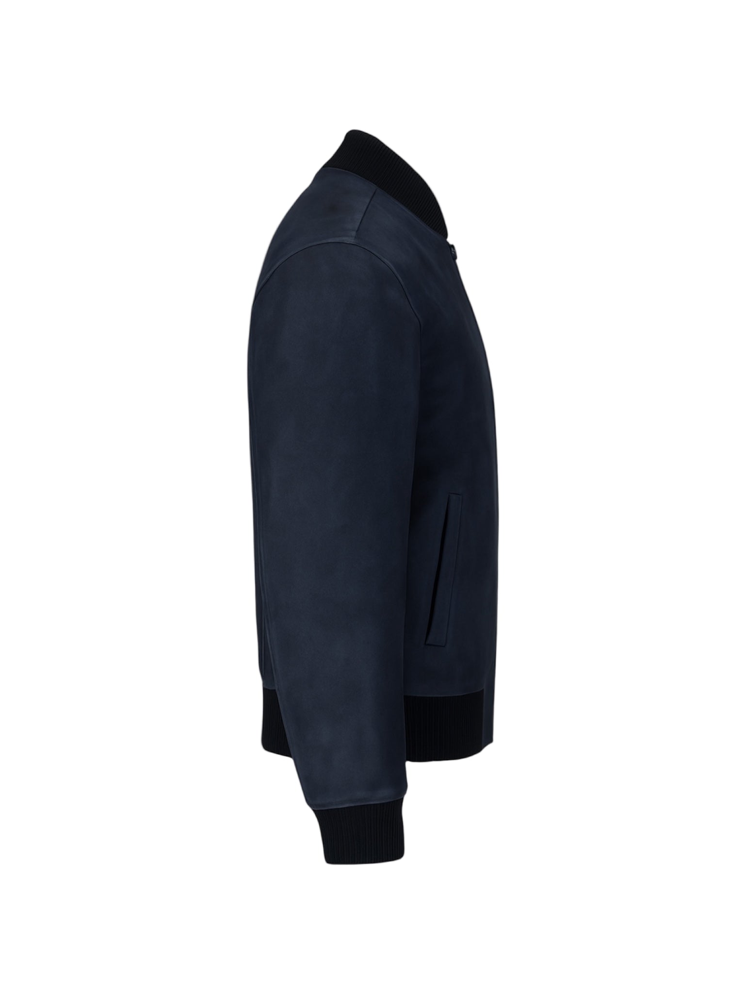 Navy blue jacket on a white background