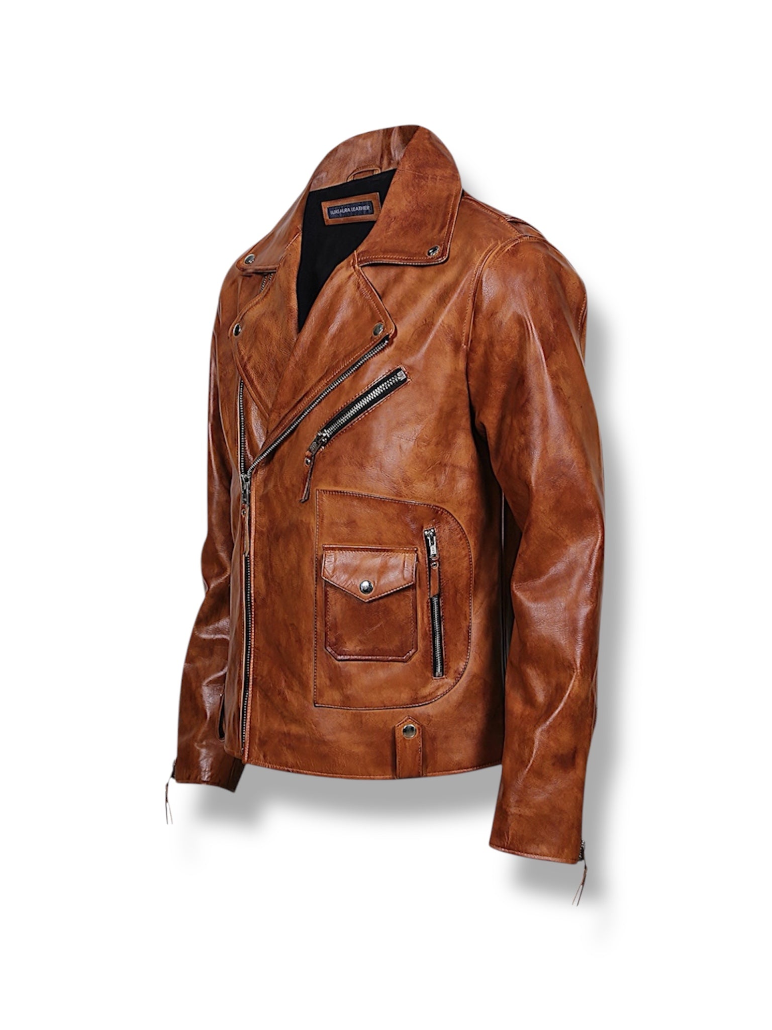 RUSTBORN – Rugged Biker Leather Jacket