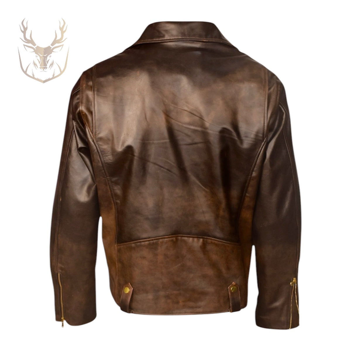 LuxeAura’s Bronze Heritage Rider Leather Jacket.