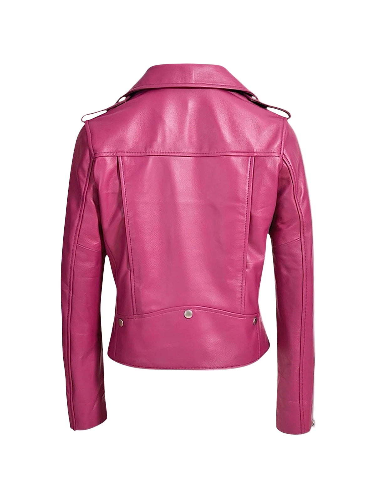 REVA – Pink Biker Leather Jacket
