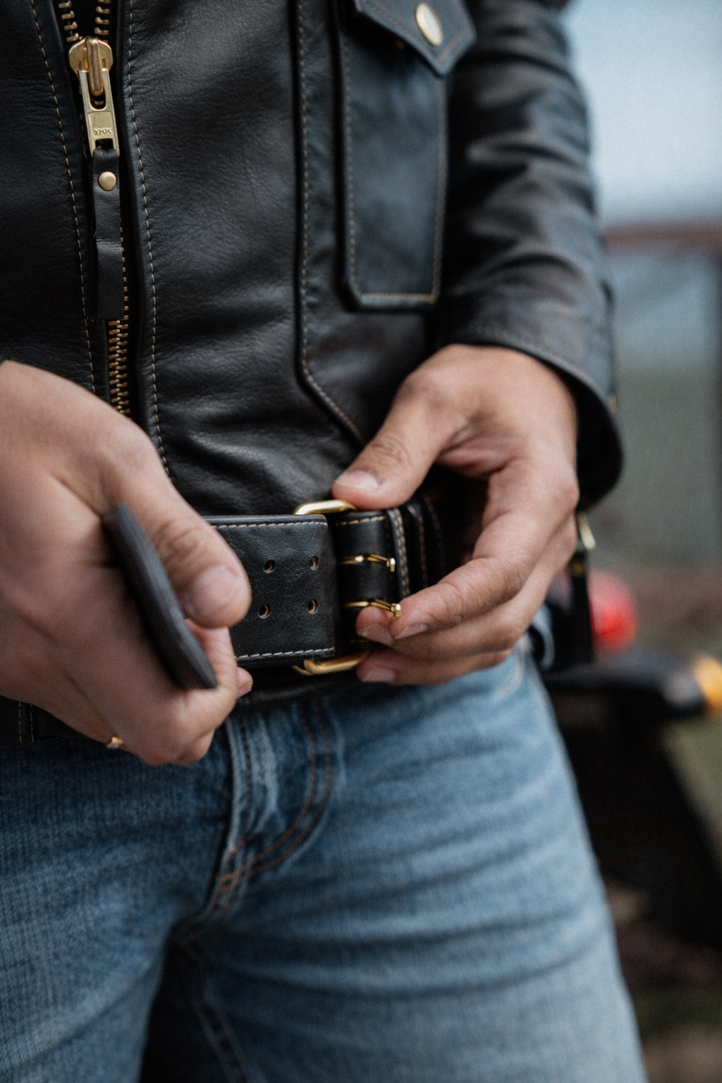 IRONHIDE - Signature Black Biker Jacket