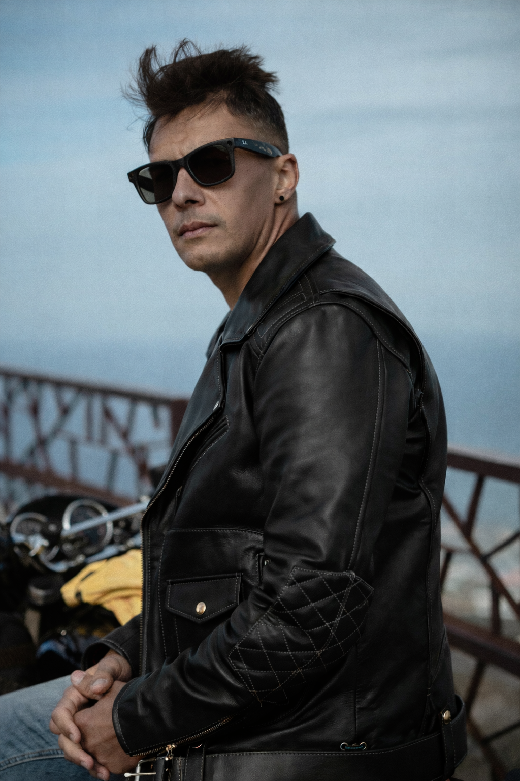 IRONHIDE - Signature Black Biker Jacket