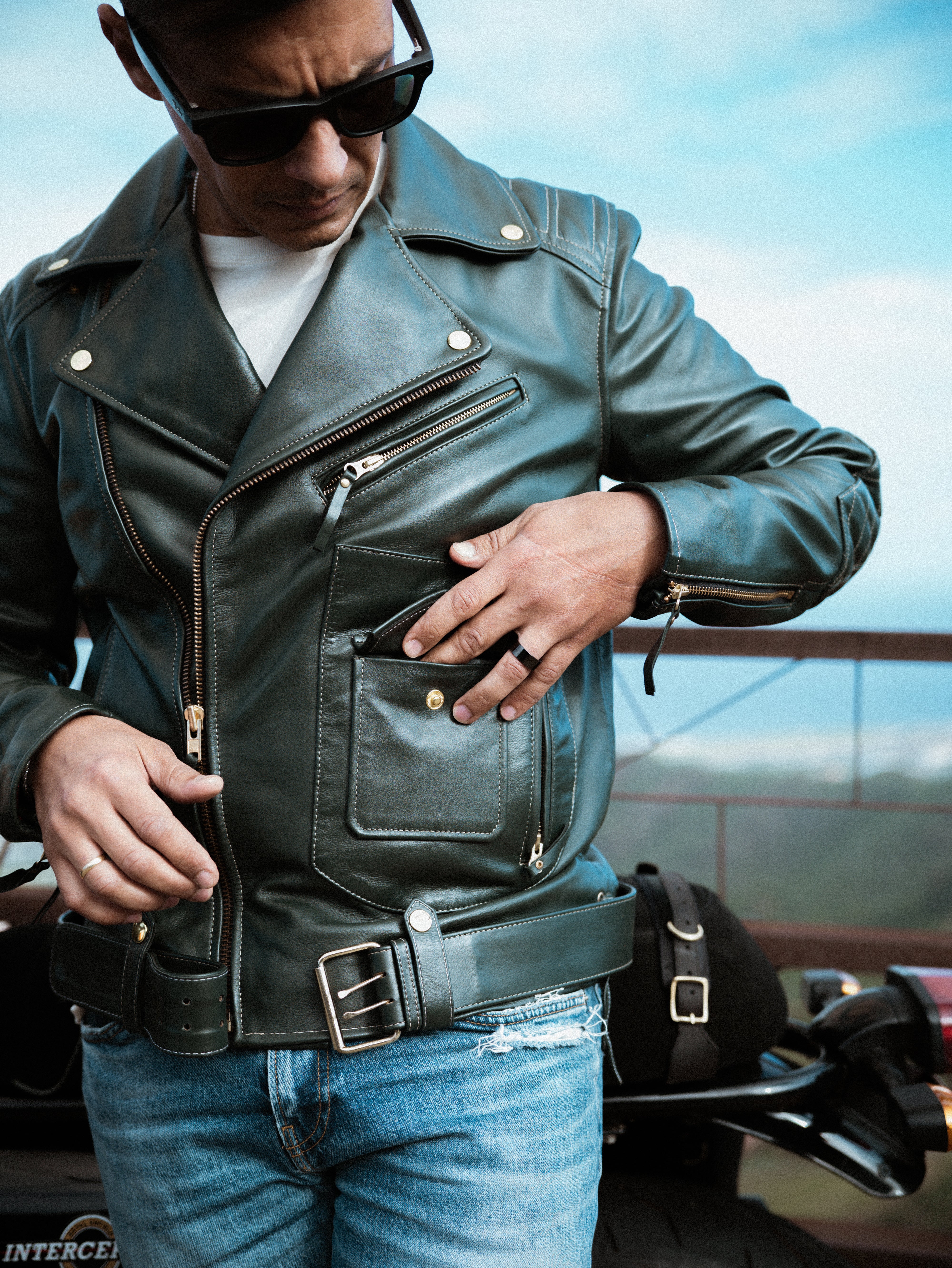 IRONHIDE - Signature Biker Leather Jacket