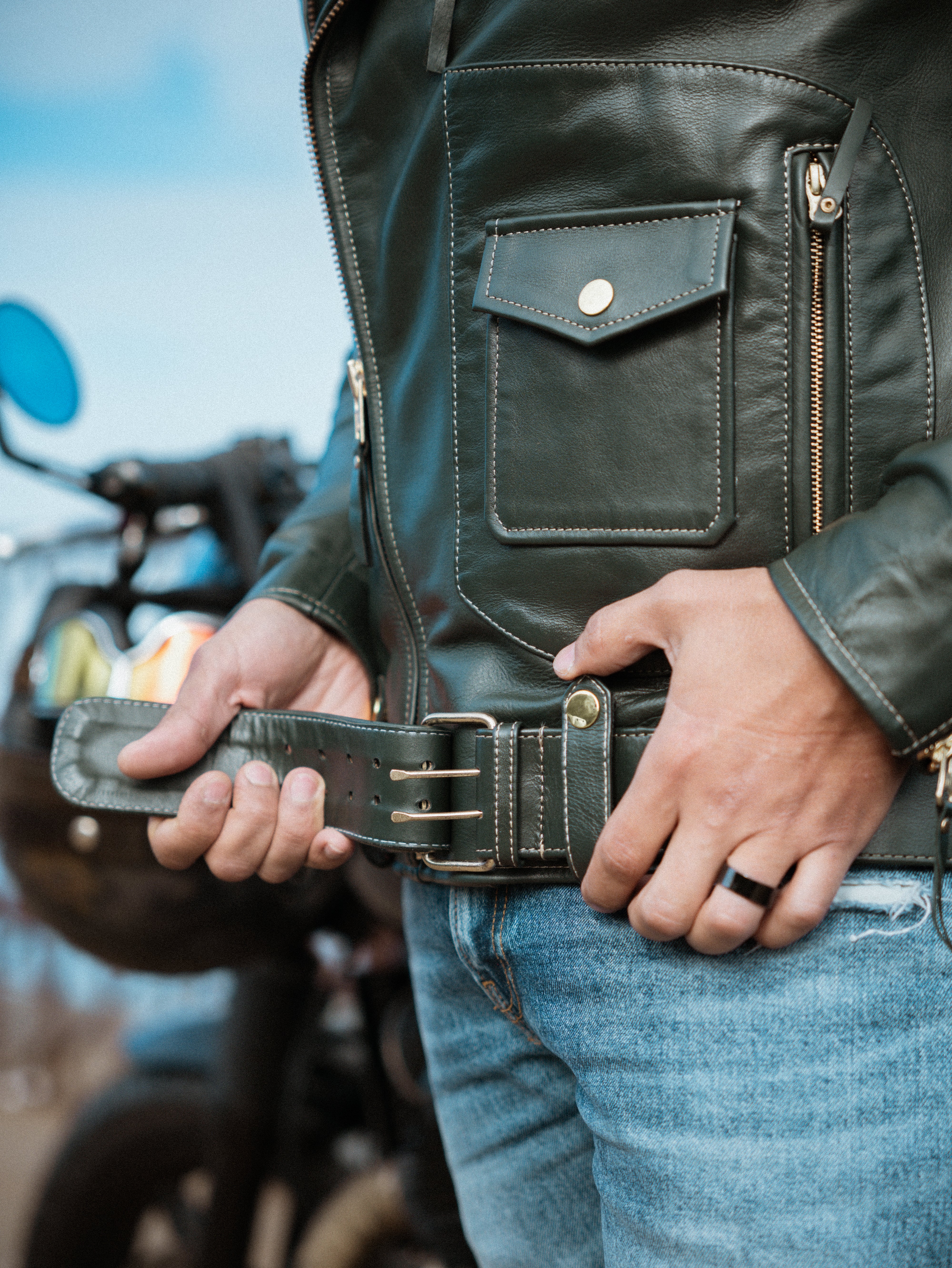 IRONHIDE - Signature Biker Leather Jacket