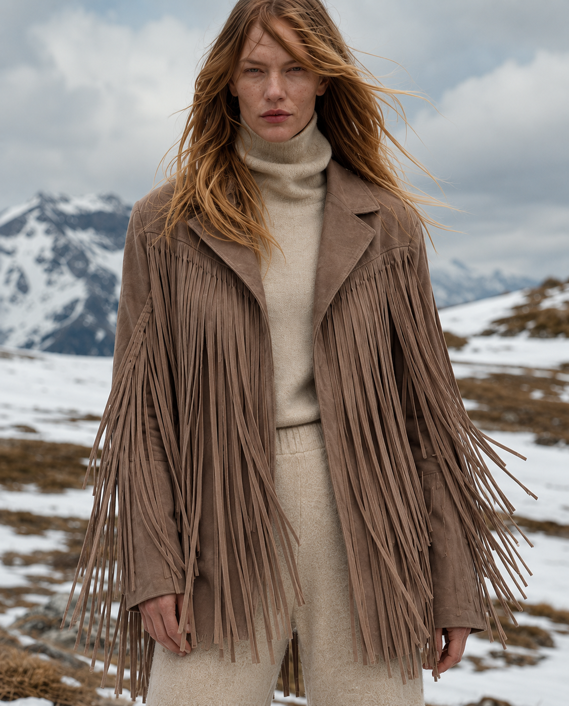 SIERRA – Fringe Tassel Leather Jacket .
