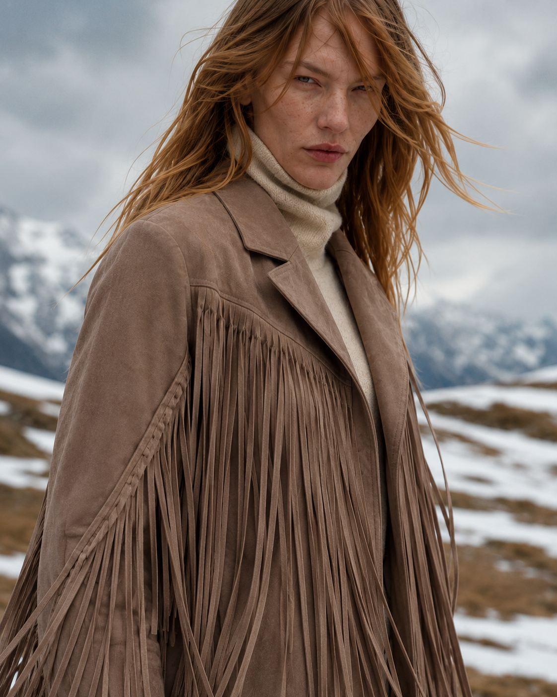 SIERRA – Fringe Tassel Leather Jacket .