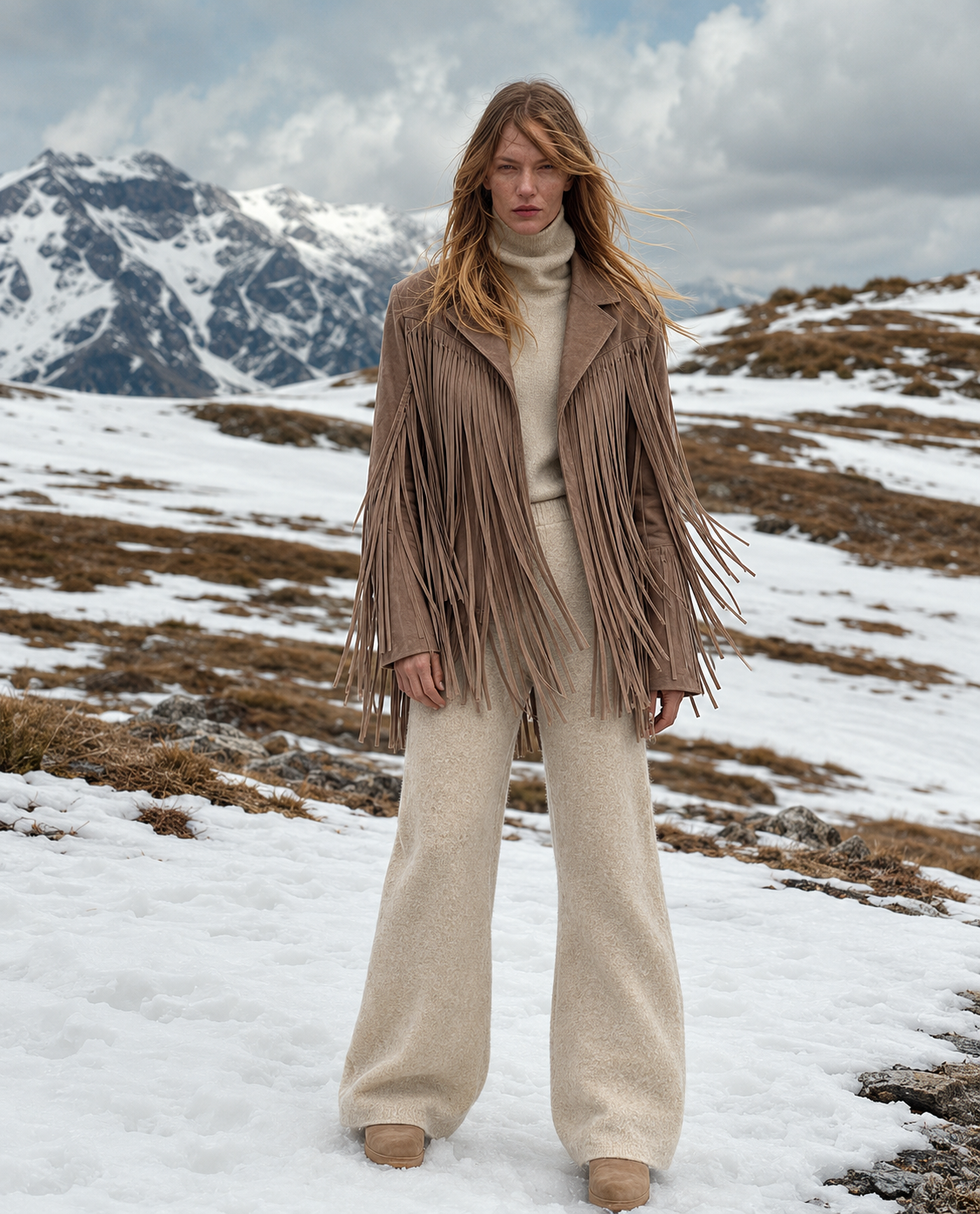 SIERRA – Fringe Tassel Leather Jacket .