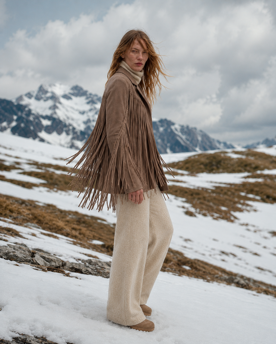 SIERRA – Fringe Tassel Leather Jacket .